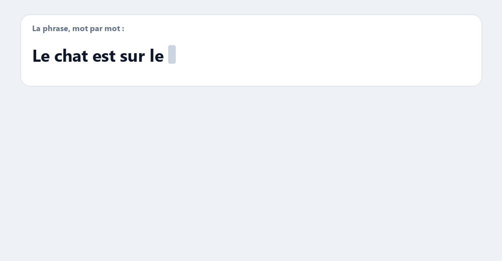 prédiction du mot suivant